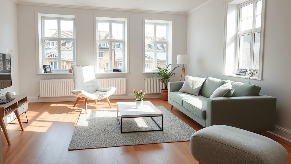 Clean, bright living room in Tallinn